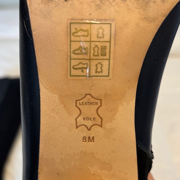 Tory Burch Leather and Suede Black Mid-Calf Length Boots - Picture 7 of 9